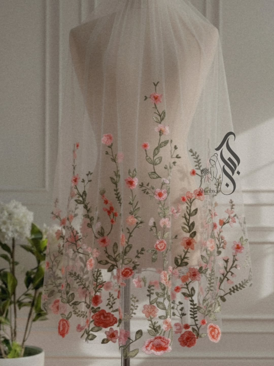 تور سر عروس گل‌دار اِلارُز🌸🌱