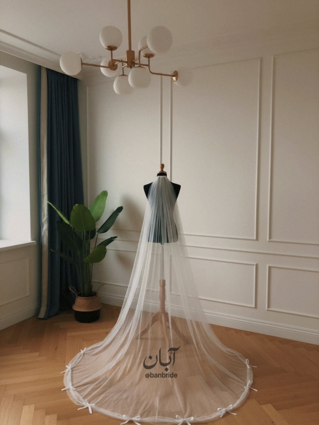 تور سر عروس پاپیونی پریزاد