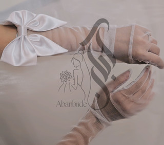 دستکش پاپیونی عروس 👰🏻♀️🎀